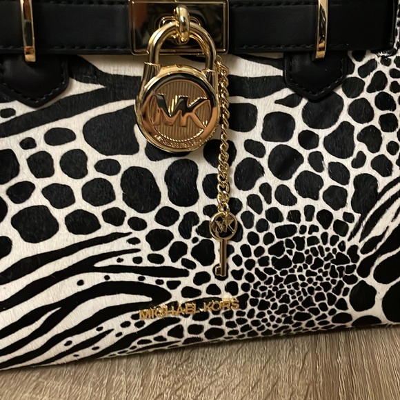 NEW Michael Kors Hamilton Animal Print Satchel and Wallet - Picture 5 of 16